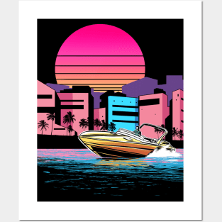 80s Miami Vaporwave Posters and Art